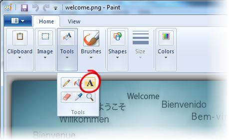 Figure 79 Using the text tool to modify the default welcome page in IIS Figure 80 Overlaying a caption on the image 15.