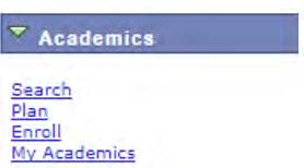 In the Student Center, under Academics: 1. Click on My Academics 2.