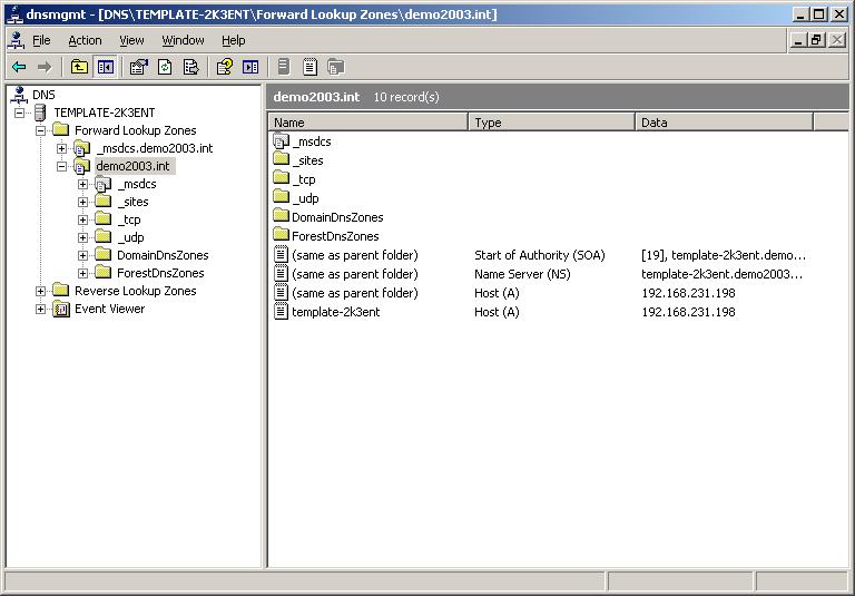 Prerequisites (Windows 2003) Start the DNS management console Right