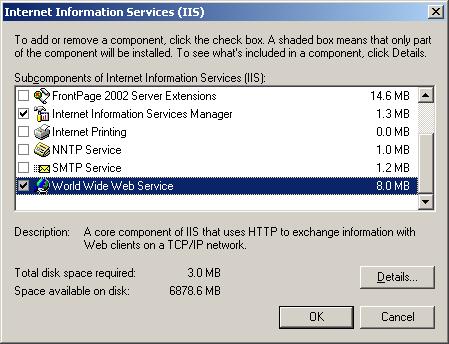 Under Internet Information Services (IIS), ensure that the following components are installed: