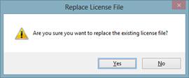 the license file and click Open You will be prompted to