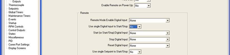to Start/Stop Start (or Start/Stop) Setpoint Stop Setpoint When set to Yes, automatically proceeds from state