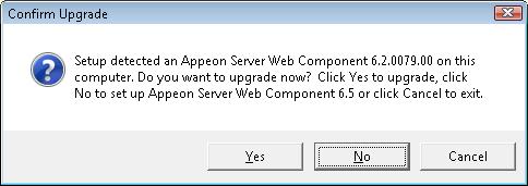Installing Appeon 6.5 Appeon 6.5 for PowerBuilder Figure 4.34: Confirm upgrade Once you click the OK button, a message box opens indicating that Setup is preparing files. Figure 4.35: Setup is preparing files The upgrade process uninstalls Appeon Developer 6.