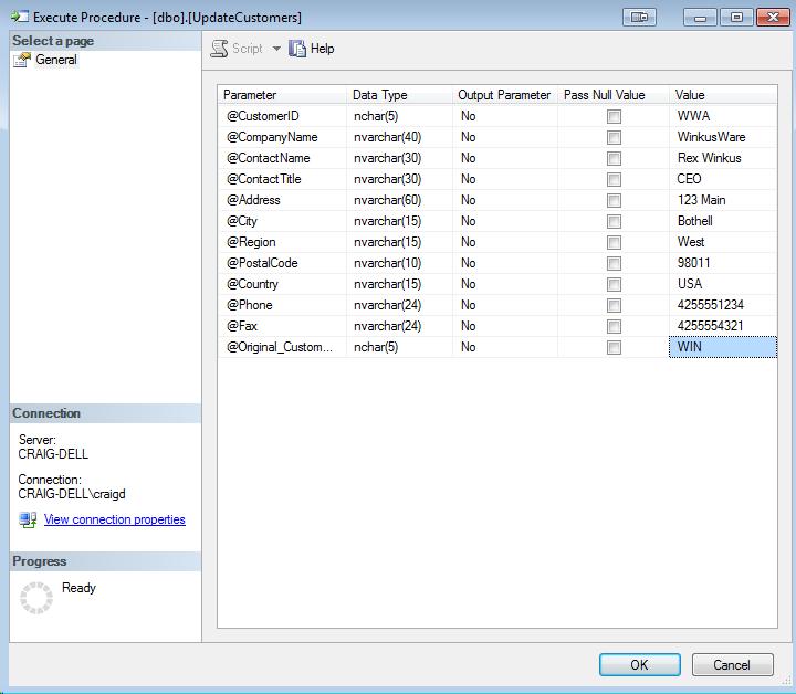 Stored Procedures with SQL Server and T-SQL 6.