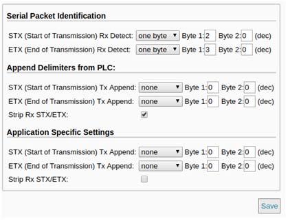 Serial Serial Settings SerialPacket Identification 4.3.