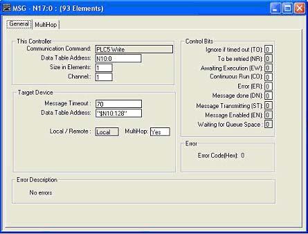 PLC-5 Typed Write - Set Receive Produced Sequence Number Message - SLC PLC 6.5.6.10.