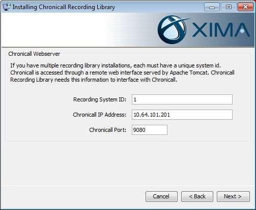6. Configure Xima Chronicall Recording Library Module This section provides the procedures for configuring Chronicall Recording Library Module.