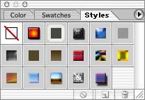 The complete list of palettes appears on the Window menu, with check marks appearing by the names of the palettes that are currently open at the front of their palette groups.