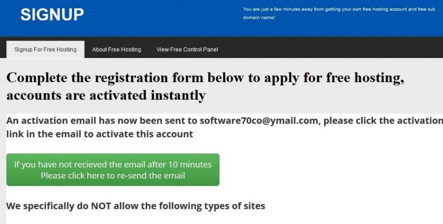 2) Host and Domain 10 Fill the form then click register.
