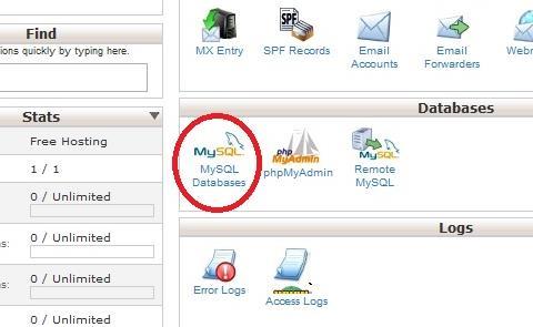 3) WordPress 16 In your control panel go to MySQL