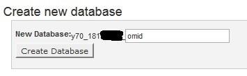 (I type my name) Your database is created.