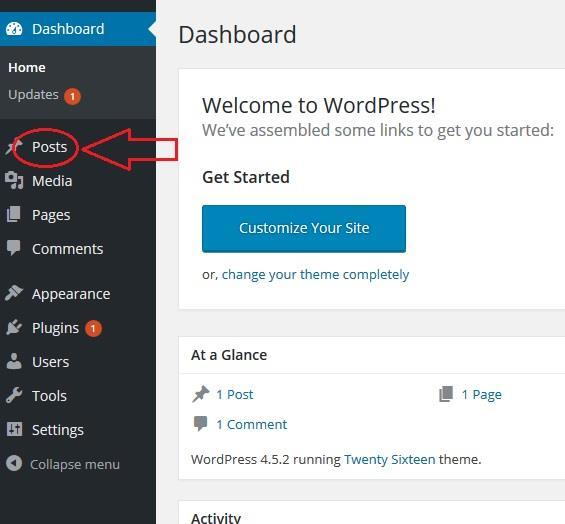 4) Getting started with WordPress 37 4) Getting started with WordPress If you want to edit your site you have to go to your WordPress log in page.