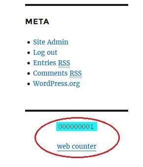 4) Getting started with WordPress 48 Now, you can see your web counter.