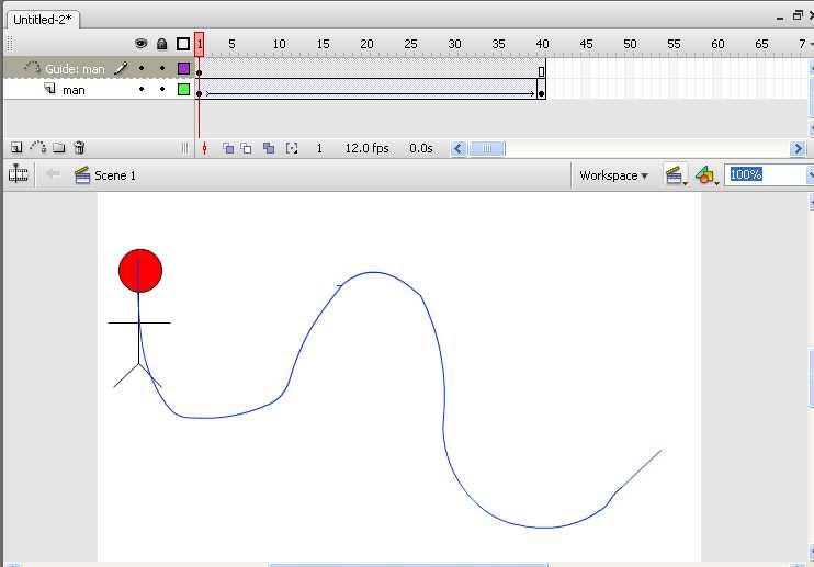 Adobe Flash CS3 Reference Motion Guide Layers When we create a motion tween, Flash animates our symbol in a straight line between the two positions where we place the symbol.