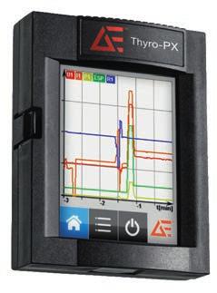 THYRO-FAMILY SCR POWER CONTOLLERS Display Thyro-Touch Display Unit Integrated process data recording Easy operation via touch display Thyro-Touch Unit Features Switchable display to bar chart, line