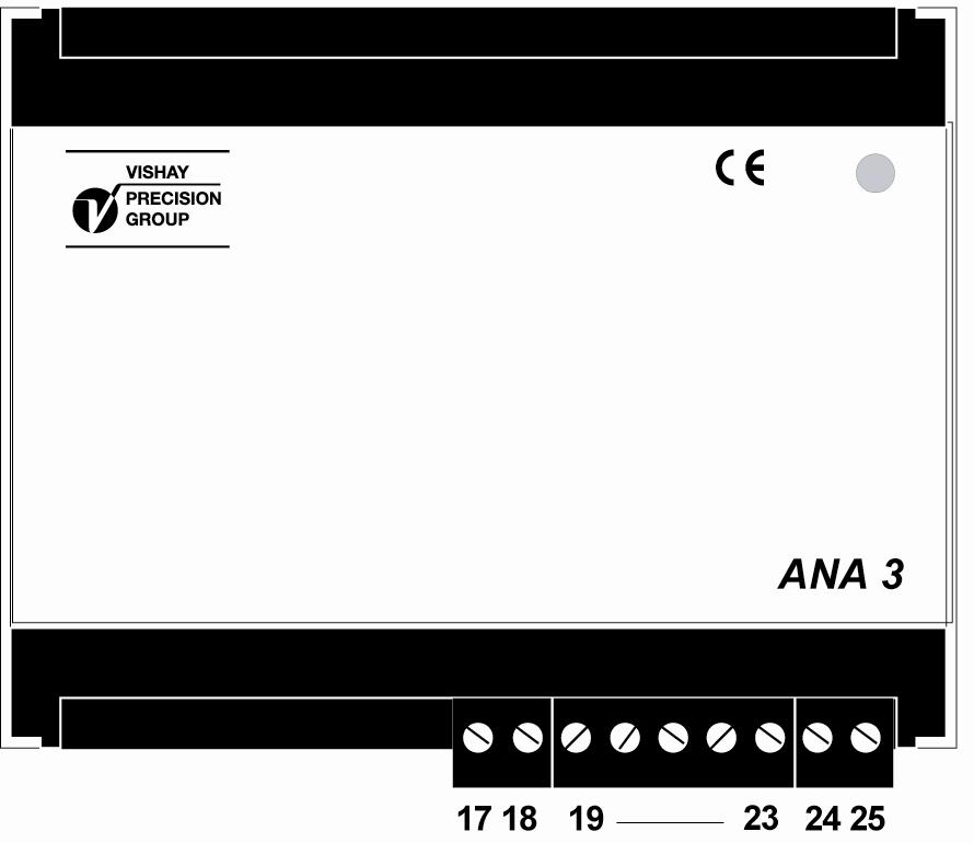 Technical Manual ANA 3. Analogue output unit ANA 3 is a high performance unit, providing an analogue output for Weight Indicator TAD 3.