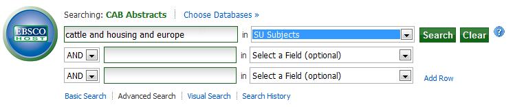 TI Title: SU Subjects: SO Source: AB Abstract: IS ISSN: Searches the English and the Original Language title fields. Searches the five CABI Indexing fields.