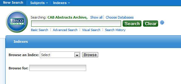 If you are searching both CAB Abstracts and CAB Abstracts Archive, it doesn t matter which one you choose.