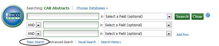Introduction to EBSCOhost With the new EBSCO interface, you have three search modes; Basic