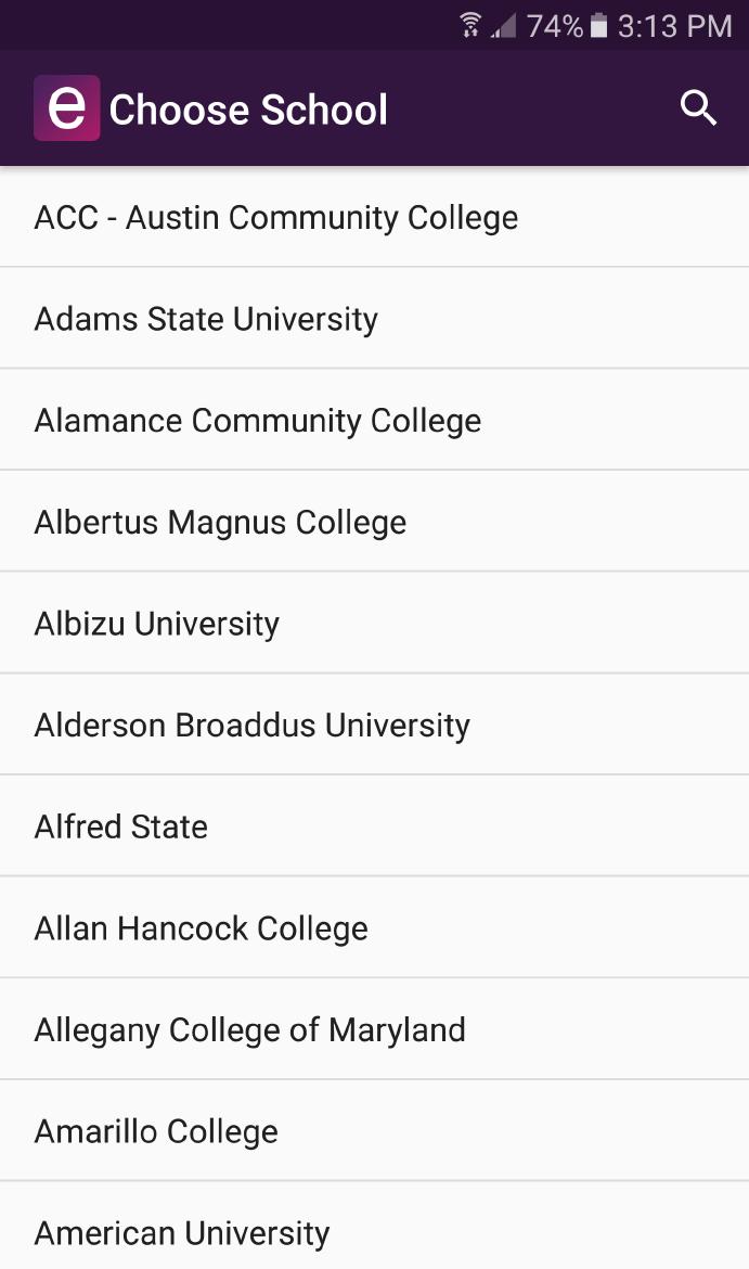 CHOOSE ACM AS YOUR SCHOOL Many schools are using Ellucian Go to provide mobile services to students.