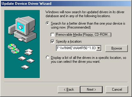 5.Then Windows ME will automatically copy the driver files and related files into the system. 6.