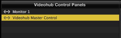 Configuring the Videohub Control Utility Software After installing the Videohub Control Utility software, launch Blackmagic Videohub Control Utility and it should immediately search your network for