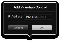 17 Software Installation If a Videohub control panel is selected in the Videohub Control Utility software, all of the panel's buttons will illuminate with the same colors and intensity as shown in