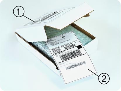 Step 4 Choose the transport company that you will use for shipping. On this company's web site, prepare and print two prepaid shipping labels: 1. Shipping label for sending your hard drive.