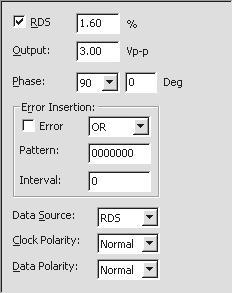 2.8.3 RDS Modulation Fig. 2-14 shows the Properties Pane when RDS Modulation is selected. This pane is used to change the RDS modulator settings. RDS Fig.