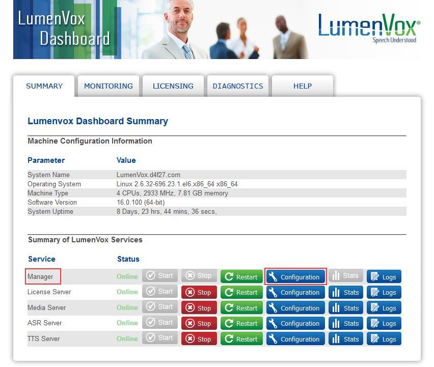 The MACHINE_IP setting should be set to the IP Address of the server running the LumenVox Manager Service.