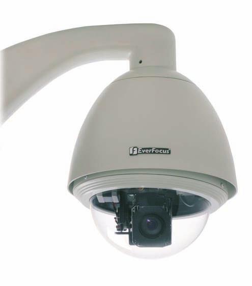 EPTZ 1000-1/4 outdoor colour speed dome camera Camera Sensor: 1/4 CCD SONY Exview HAD Effective pixels: 440.000 Horizontal resolution: 470 TV lines Sensitivity: 0,7 lux (F 1.
