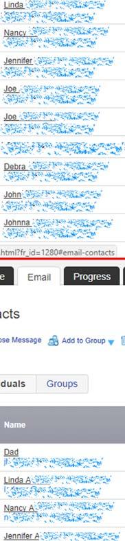 3 4. Here you can review from your contact list how many EMAILS YOU SENT and the date of last