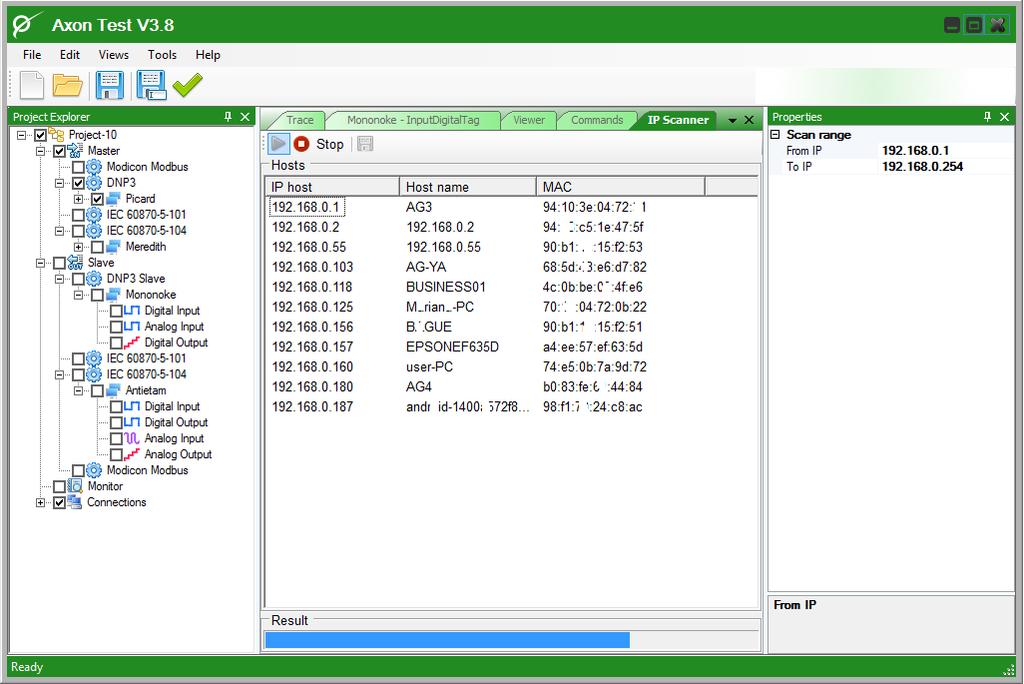 20 5.7.2. IP SCANNER It is a tool that allows tracking devices interconnected on an intranet, the results obtained by the IPScanner are IP Address, Host Name and MAC address.