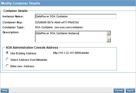 3 The Configure Master Container Key screen allows you to specify the container key of the Policy Manager for IBM WebSphere DataPower container instance defined in Policy Manager.