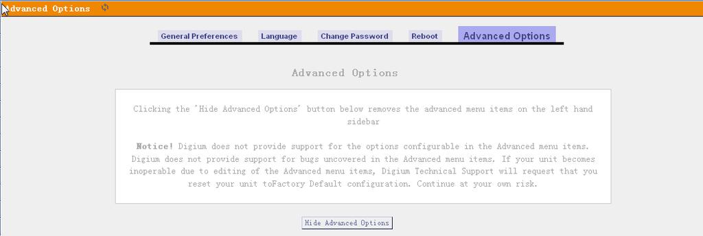 2.22 Advance Options In the Options Panel, choose Advanced Options--> show Advanced Options