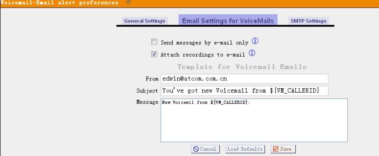 3.7 Voicemail to Email Configure example The IP04 will send a notify Email to your mail box when you have set up
