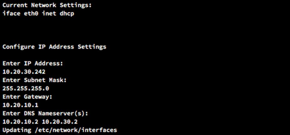 Log in at the command line prompt using the username setup and password of password. This will allow you to change the IP and network settings of the virtual appliance.