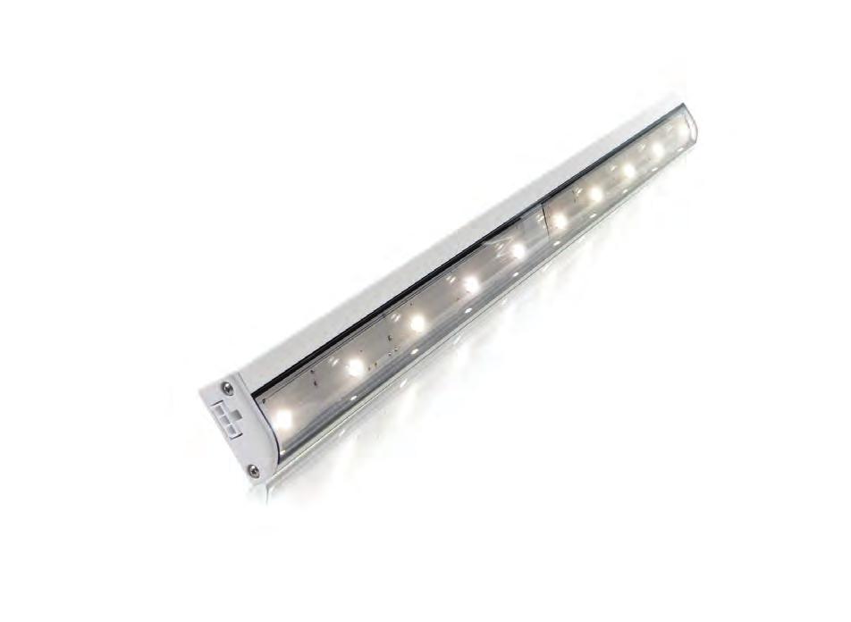5 watts per foot, line voltage 2700 Kelvin Dimmable with electronic low voltage dimmer Color Kinetics LED Under Cabinet Light Strip Choose one of the following: 7510.