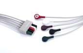 repeated cleaning and disinfection Latex free ECG EY6503B 040-001140-00 5-Lead ECG wires,