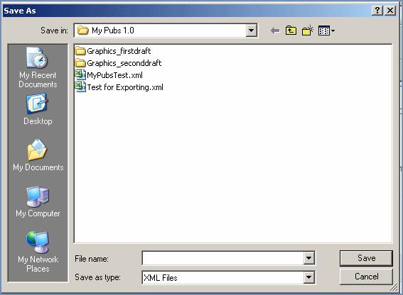 My Publications Quick Start Guide Managing Publications A Save As dialog box opens. 2.