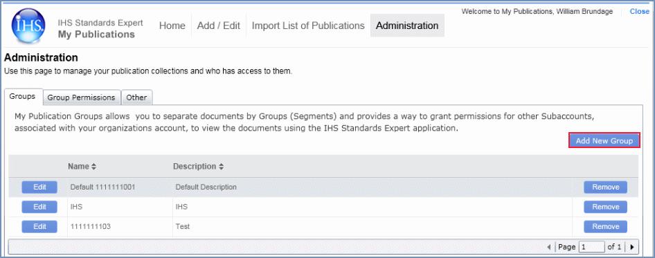 My Publications Quick Start Guide Managing Publications Setting Permissions Administrators grant access to documents by creating groups and assigning groups to subaccounts.