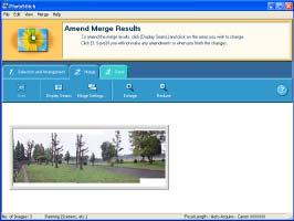 Then, follow the instructions on the upper part of the PhotoStitch window, and stitch your images together.