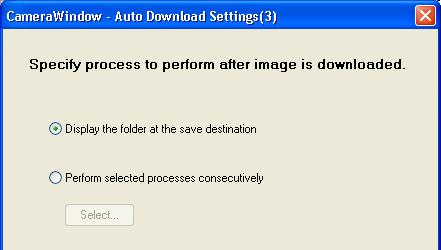 Select a destination folder for the downloaded images and set the new subfolder creation method for