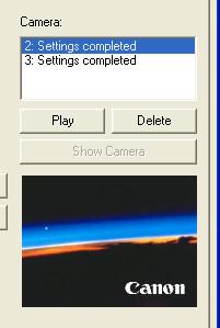Please note that the original settings file in the camera is overwritten and permanently erased. To restore the original settings file, you must add it once more to the camera.