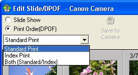 DPOF is a standardized format for recording print settings, such as the image selection and number of copies.