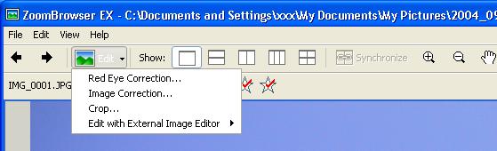 Chapter 6 Using Supplementary Features Editing Images with Other Programs This section explains how to edit an image selected in ZoomBrowser EX using another image editing program that has been
