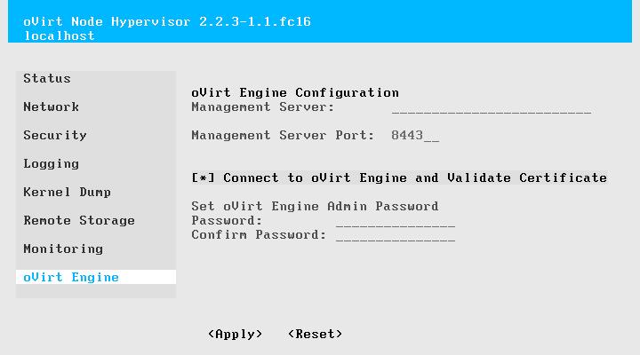 Configuration ovirt Engine Register to the