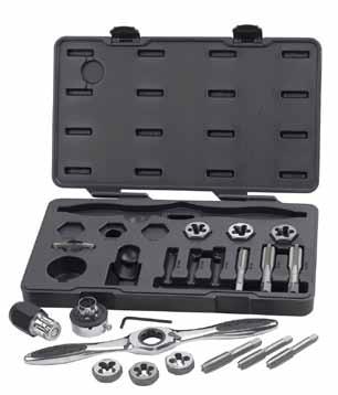RATHETING TAPS AND DIES 82808-17 Pc. Large Ratcheting Tap and Die Set SAE Item No.