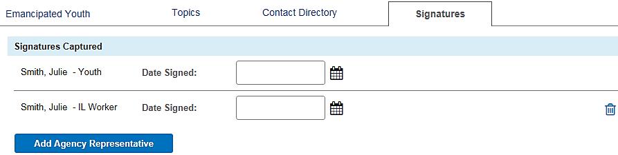 The Youth Contacts screen appears displaying the new contact in the grid. 15. Repeat the steps in this sub-section for each contact you wish to add. 16.