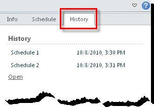 ActiveReports 9 Server End User Guide 101 The name of each entry in the History list corresponds to a scheduled task that ran the report.